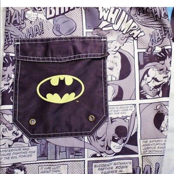 DC Comic Batman Swim Trunks/ Board shorts. Boys size 10/12 - Picture 5 of 10